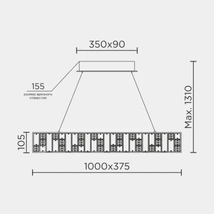 Подвесная люстра MODELUX premium ML.6988.1000P CR