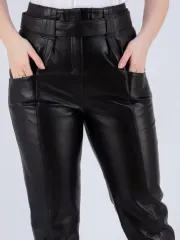 Брюки женские из натуральной кожи