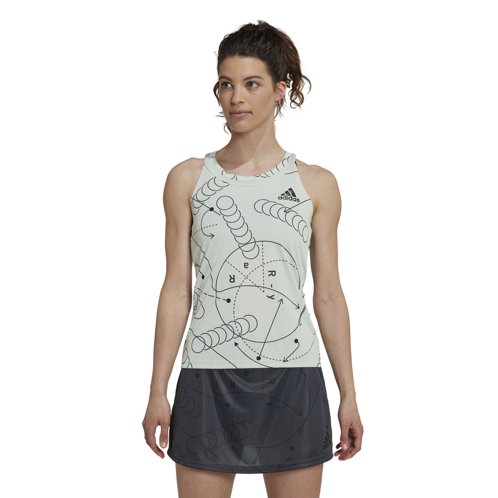 Женская теннисная майка adidas Club Graphic Tank Top Women - Light Green