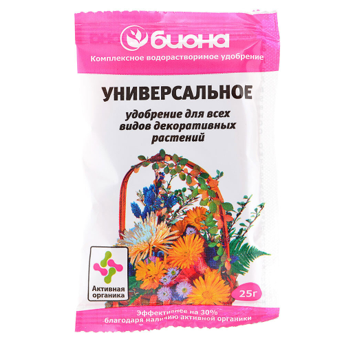 Биона Универсальное цветочное,25г,комплексное удобрение