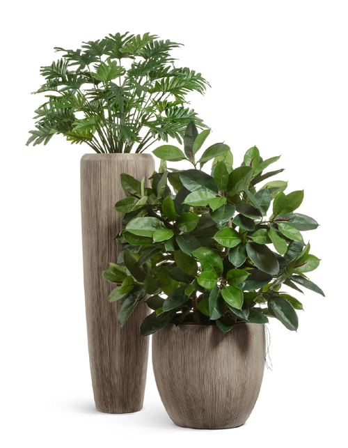 Кашпо TREEZ Effectory Wow Конус-Чаша Капучино в-46 см, д-49 см 41.3320-06-044-BB-49