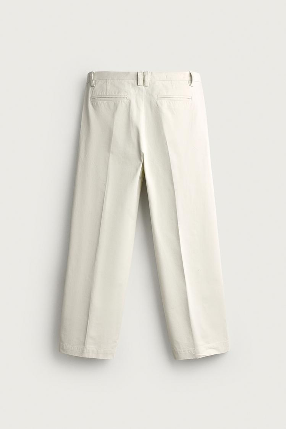 ZARA БРЮКИ ЧИНОС RELAXED FIT С ЭФФЕКТОМ ПОТЕРТОСТИ, ЭКРЮ