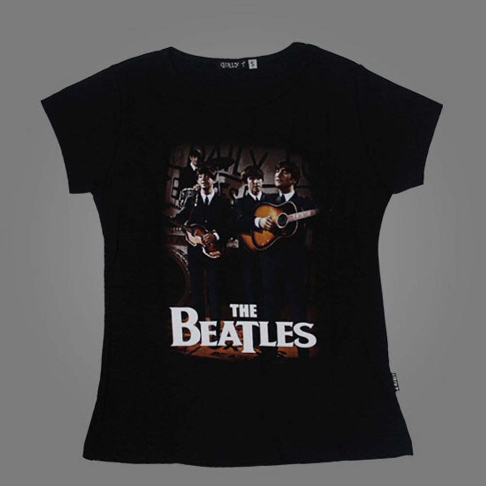 Футболка женская The Beatles группа с гитарами (326)