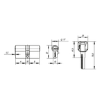Цилиндровый механизм MaxPro7000Key90mm(25+10+55) SN никель 7key