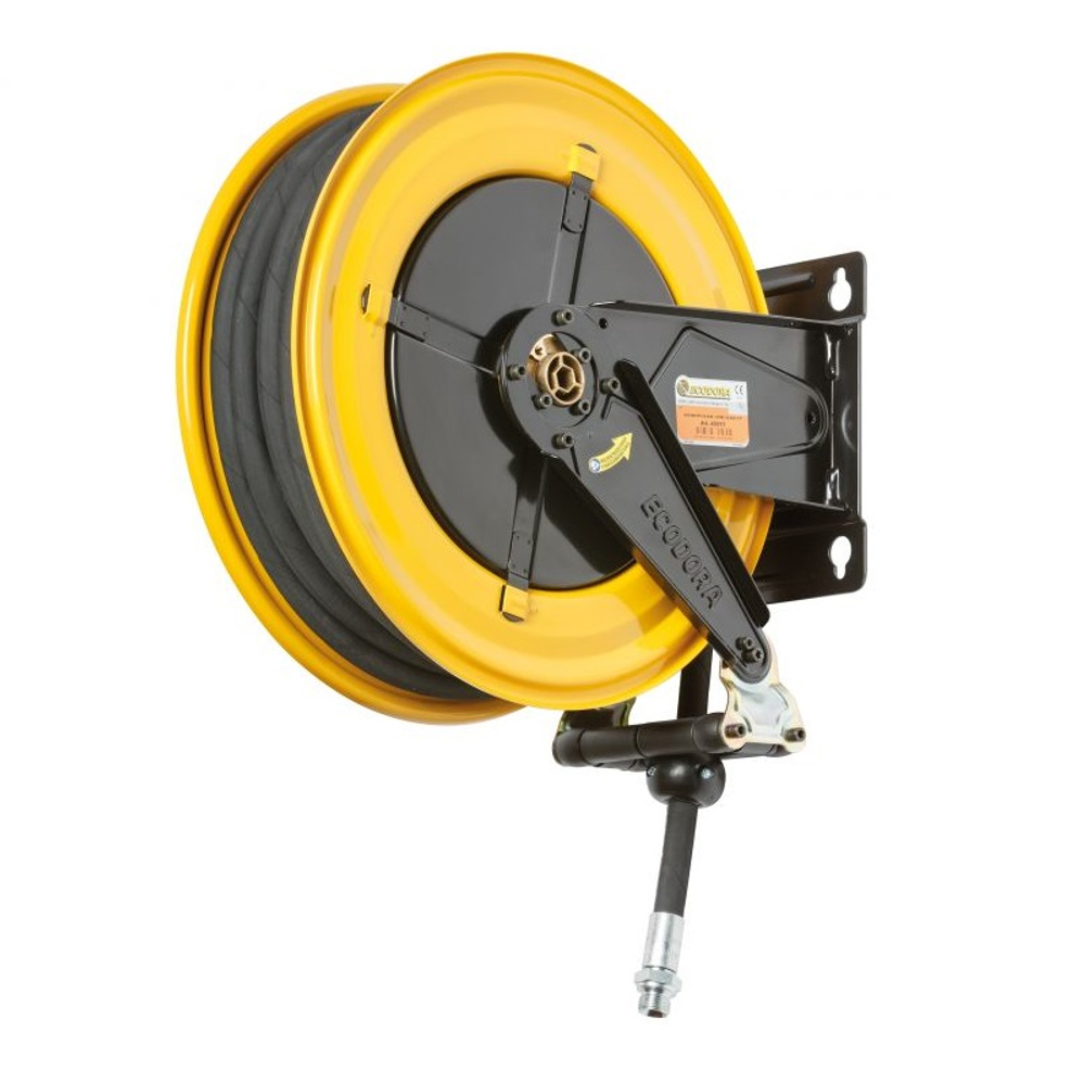 Катушка для раздачи смазки 400 бар, шланг 10 м, диаметр 3/8", неповоротная, ECODORA (Италия)