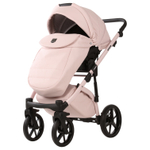 Детская универсальная коляска Adamex Chantal PRO Natura - CN-2-Rose (Светло-розовая экокожа)