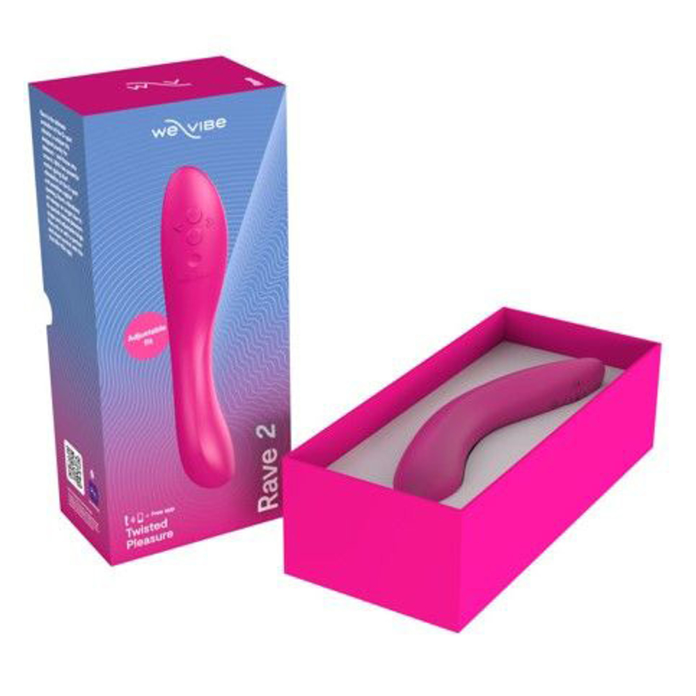 Розовый изогнутый вибромассажер 21,7см We-Vibe Rave 2 SNRA2SG3