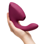 Розовый вибратор 19,5см с вакуумным стимулятором Womanizer Next Duo Dusky Pink WZ142SG3