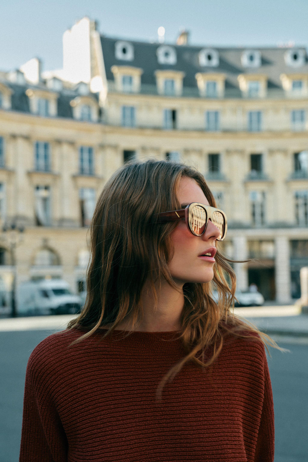 ZARA ТРИКОТАЖНЫЙ ТОП АСИММЕТРИЧНОГО КРОЯ, ТЕМНЫЙ ЧЕРЕПИЧНЫЙ