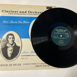 Винтажная виниловая пластинка LP Gervase de Peyer, Colin Davis, Кларнет Clarinet and Orchestra Two Romantic Concertos (Нидерланды 1973)