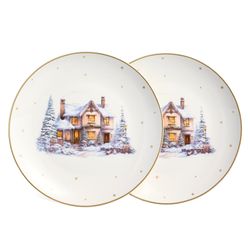НАБОР ТАРЕЛОК ЗАКУСОЧНЫХ LEFARD "НАКАНУНЕ РОЖДЕСТВА" 2 ШТ. 20,5 CM (КОР=16НАБ.)