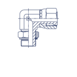 Штуцер FMG90 ORFS 2 - BSP 1.1/2 (обжатая гайка)
