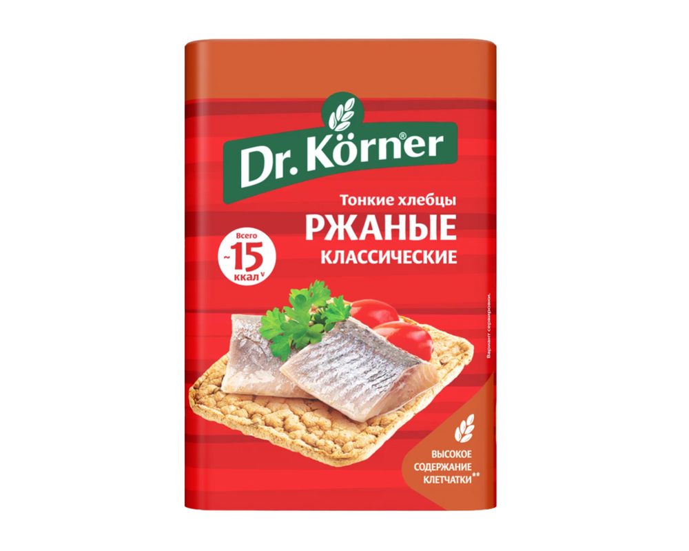 Хлебцы ржаные классические Dr Korner 100г