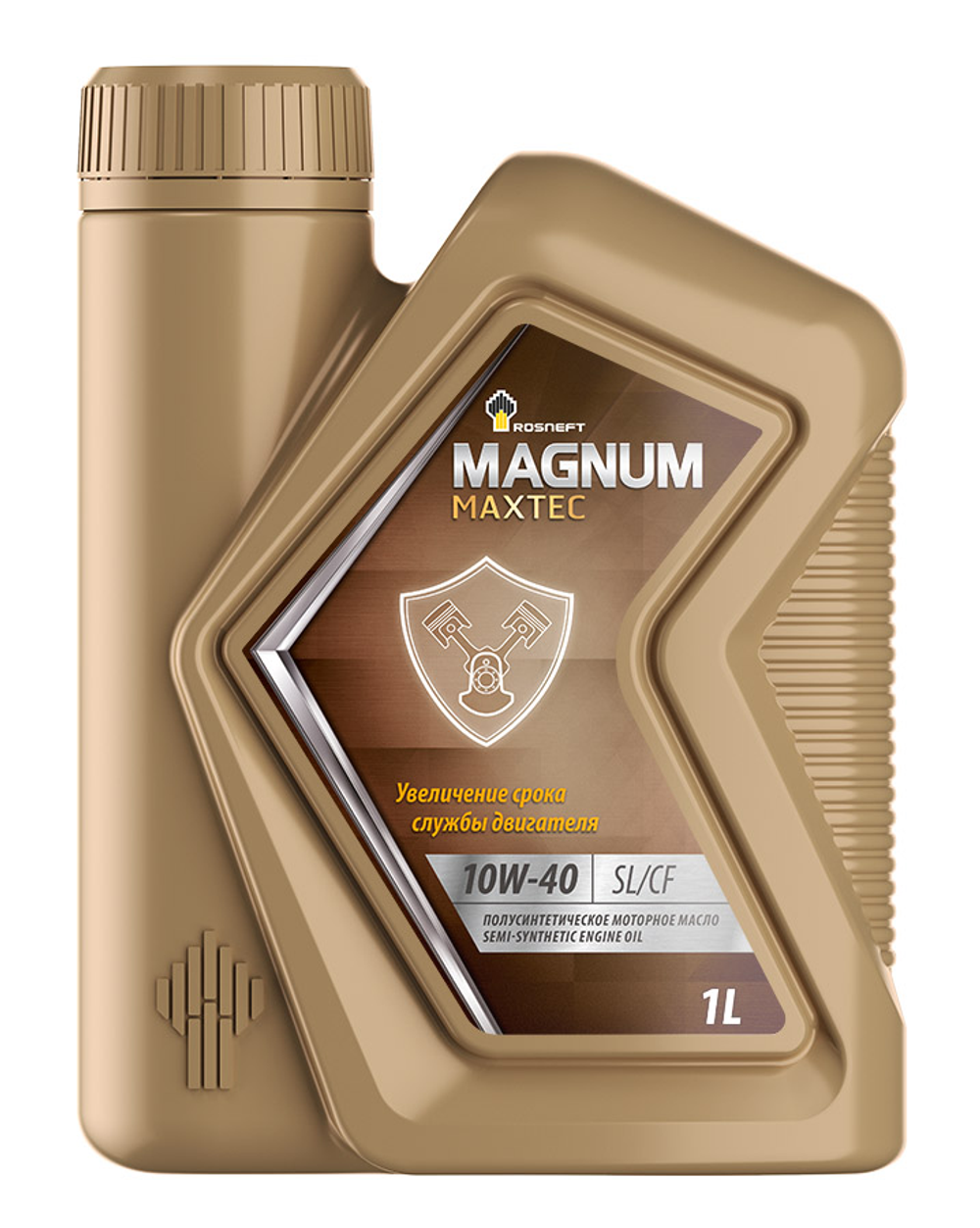 Моторное масло Rosneft Magnum Maxtec 10W-40, SL/CF, полусинтетическое, 1 л