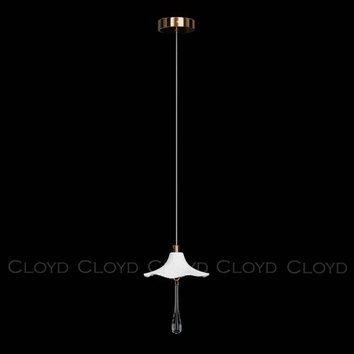 Подвесной светильник Cloyd SHANGRILA P1 / Ø22 см - керамика - золото (арт.11468)