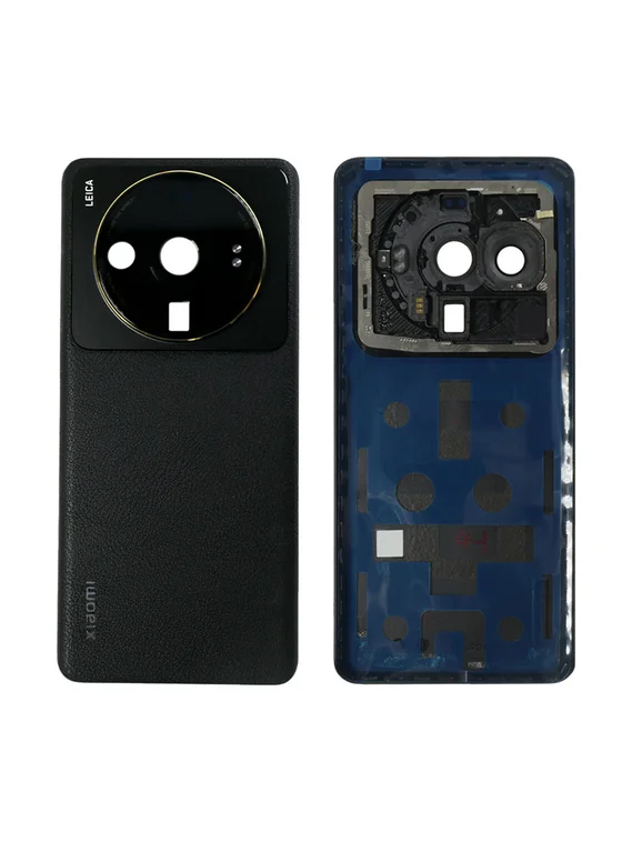 Задняя крышка для Xiaomi 12S Ultra черная (Black) со стеклом камеры