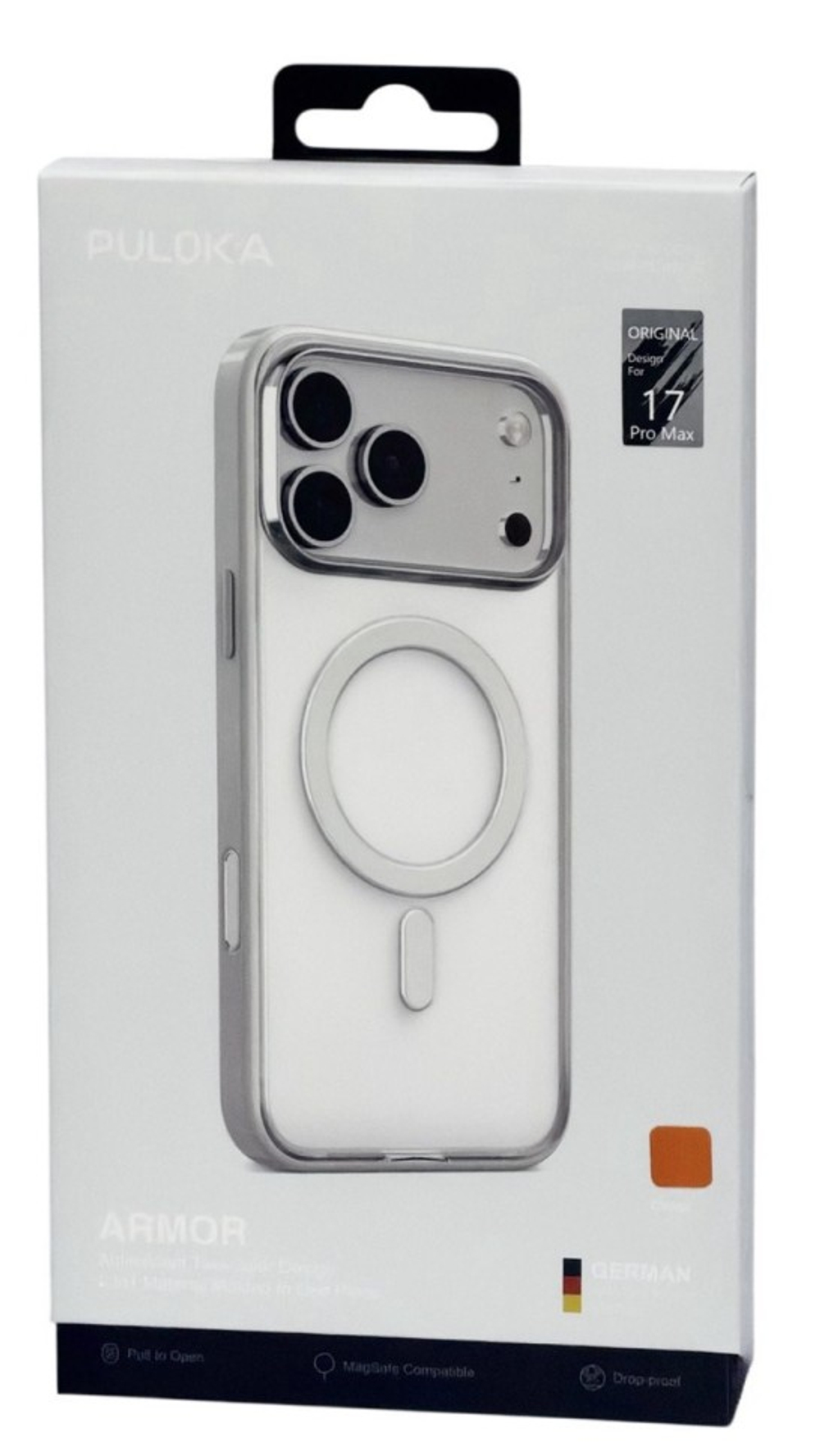 Накладка для i-Phone 17 Pro Max Puloka Armor Magsafe оранжевый