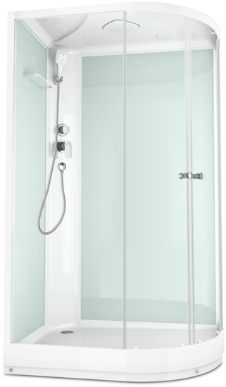 Душевая кабина DOMANI-Spa Delight 128 L, левая,низ. поддон,мат,120х80х218
