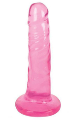 Розовый фаллоимитатор Slim Stick Dildo - 15,2 см. (Цвет: розовый)