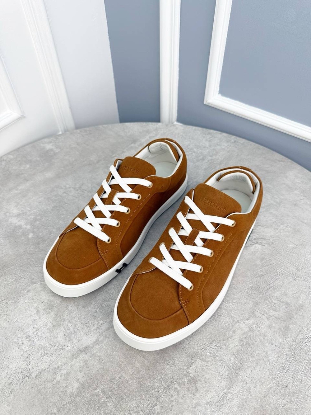 Кеды Hermes Quicker Sneaker Navy Denim Gum Sole