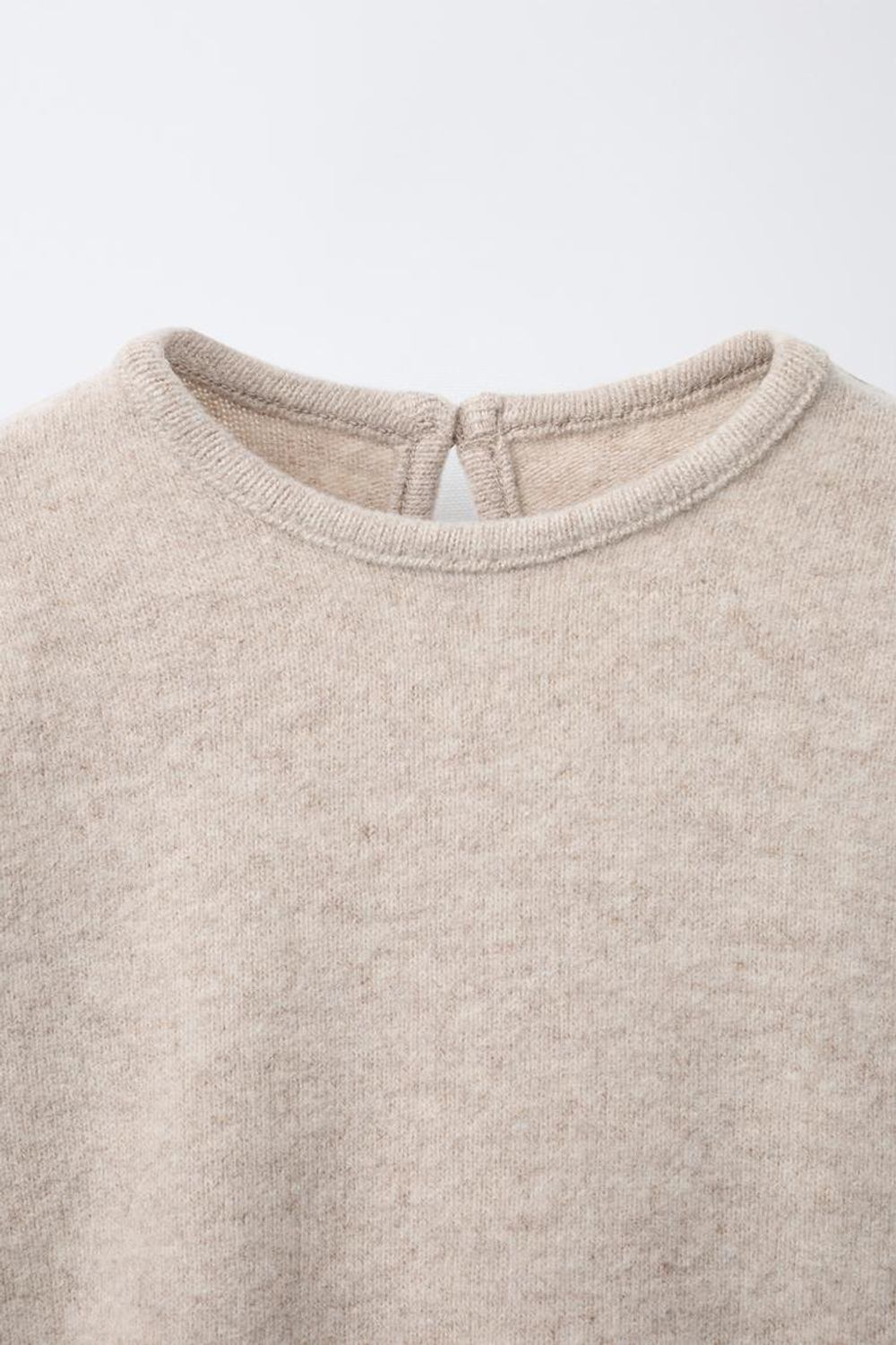 ZARA ОДНОТОННЫЙ ЛОНГСЛИВ SOFT TOUCH, БЕЖЕВЫЙ