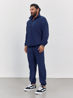 Свитшот "half zip" флисовый (темно-синий)