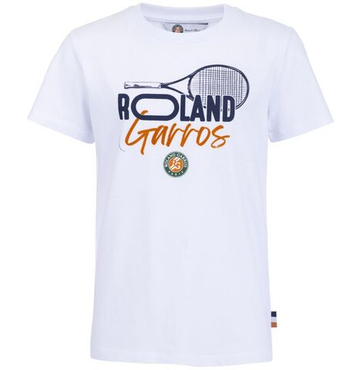 Футболка для мальчика теннисная Roland Garros Kids Graphic - white