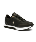 Кожаные кроссовки elevated essent runner monogram Tommy Hilfiger - черный(FW0FW08285)
