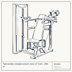 Тренажёр независимый жим от плеч, 266 кг — от 383 000 ₽