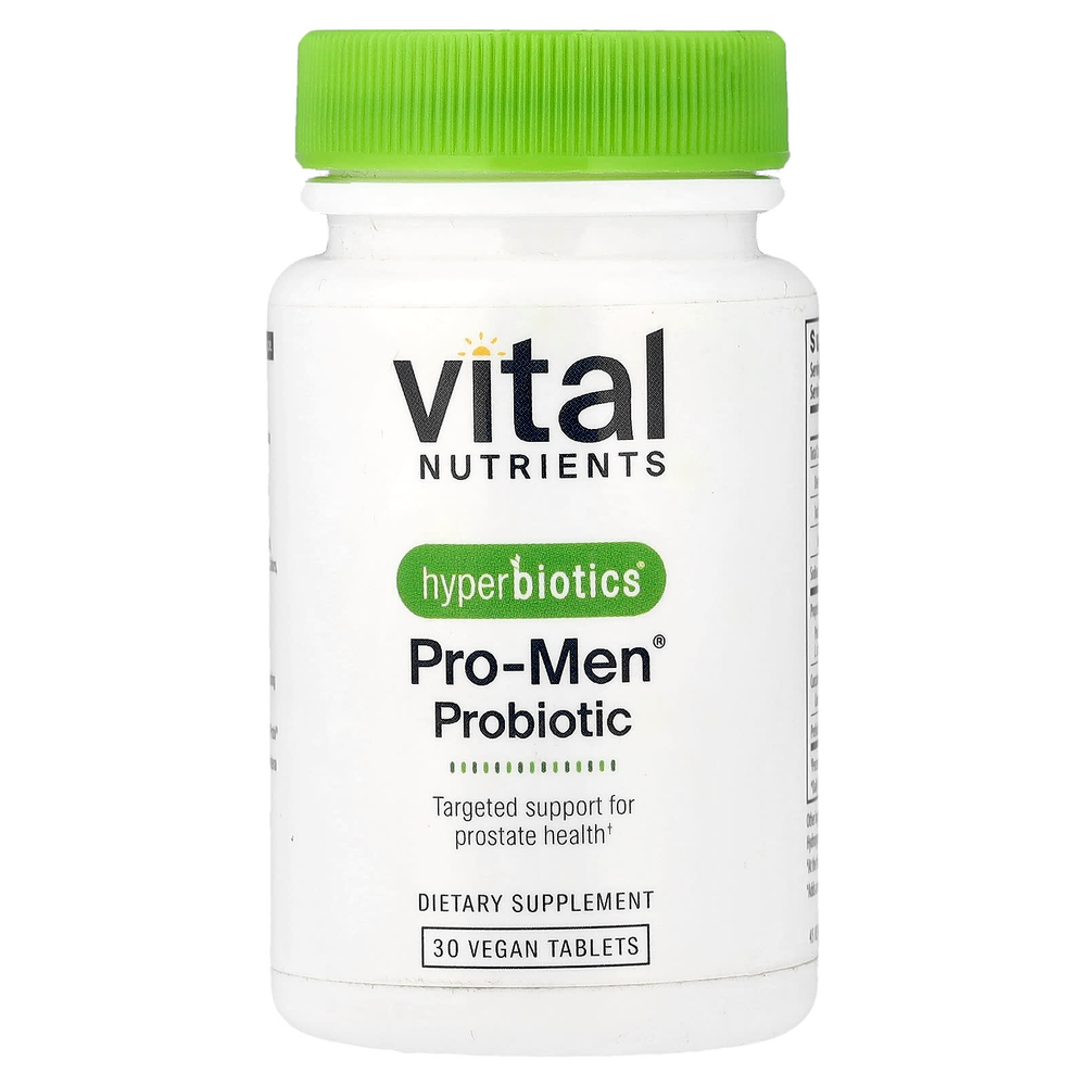 Vital Nutrients, Hyperbiotics®, пробиотик Pro-Men®, 30 веганских таблеток