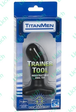 Черная анальная пробка TITANMEN TRAINING TOOL #1