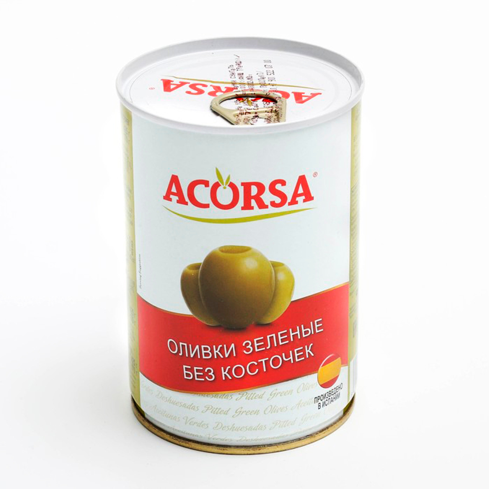 Оливки без косточки ж/б 400г, Acorsa