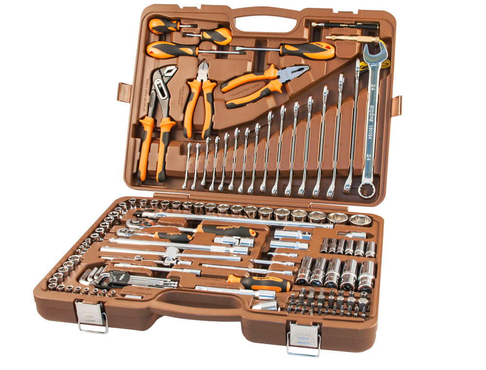 OMT143SL Набор инструмента универсальный 1/4", 1/2"DR, 143 предмета