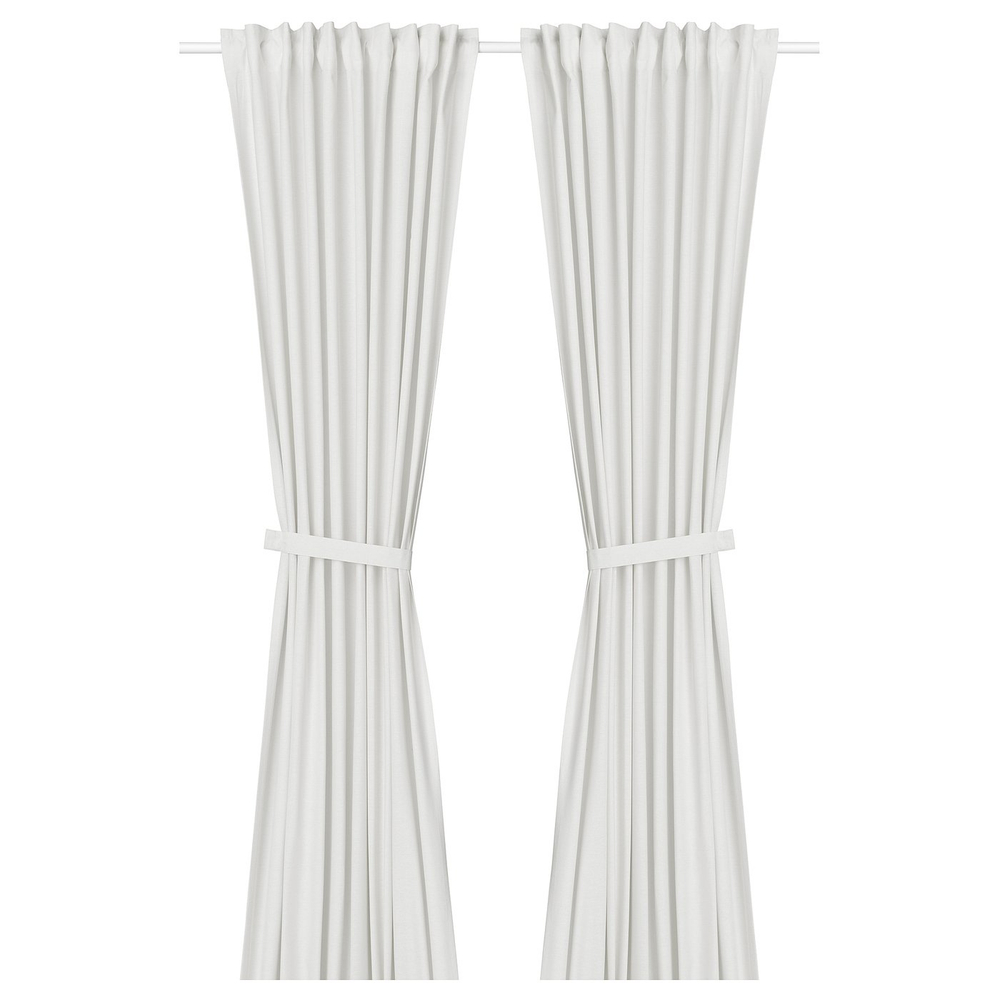 IKEA LENDA  (ИКЕА ЛЕНДА)  -  Занавеска на завязках, 2 шт. - светло-розовый/на ленте 140x280 см