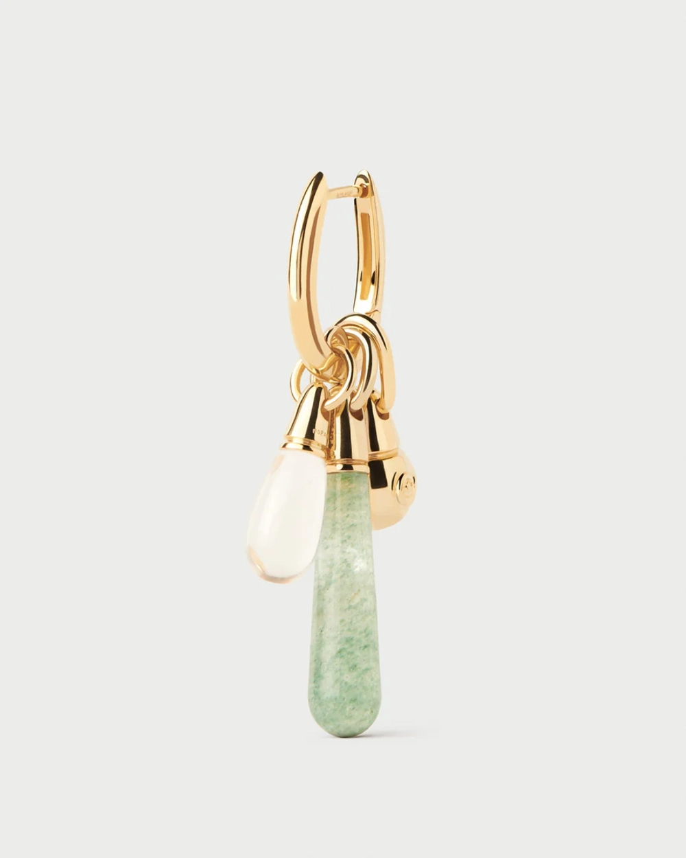 Одиночная серьга Rock Crystal Jupiter серебро 925 пробы покрытое золотом