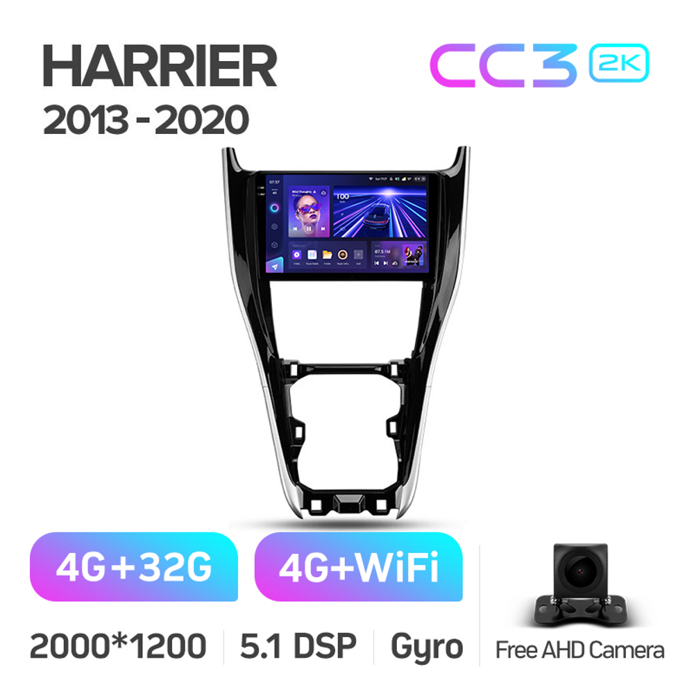 Teyes CC3 2K 10,2"для Toyota Harrier 2013-2020