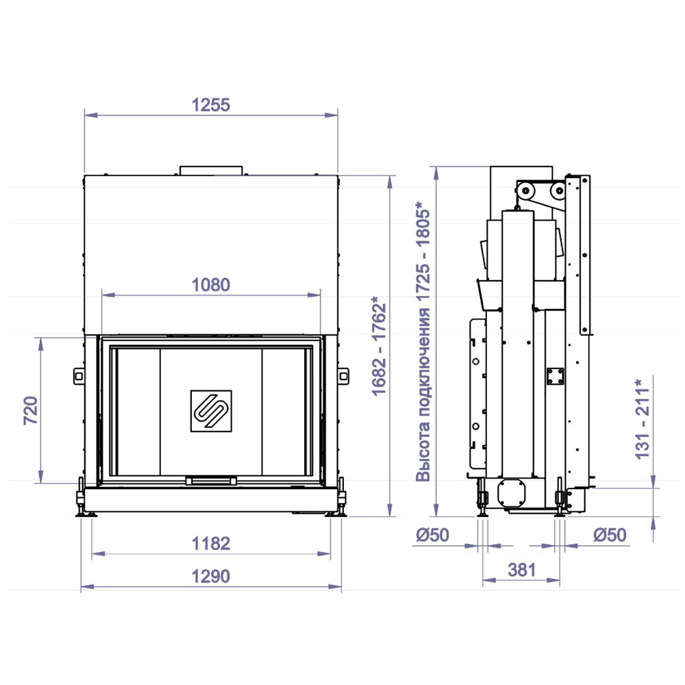 КАМИННАЯ ТОПКА F 1100B (STAV)