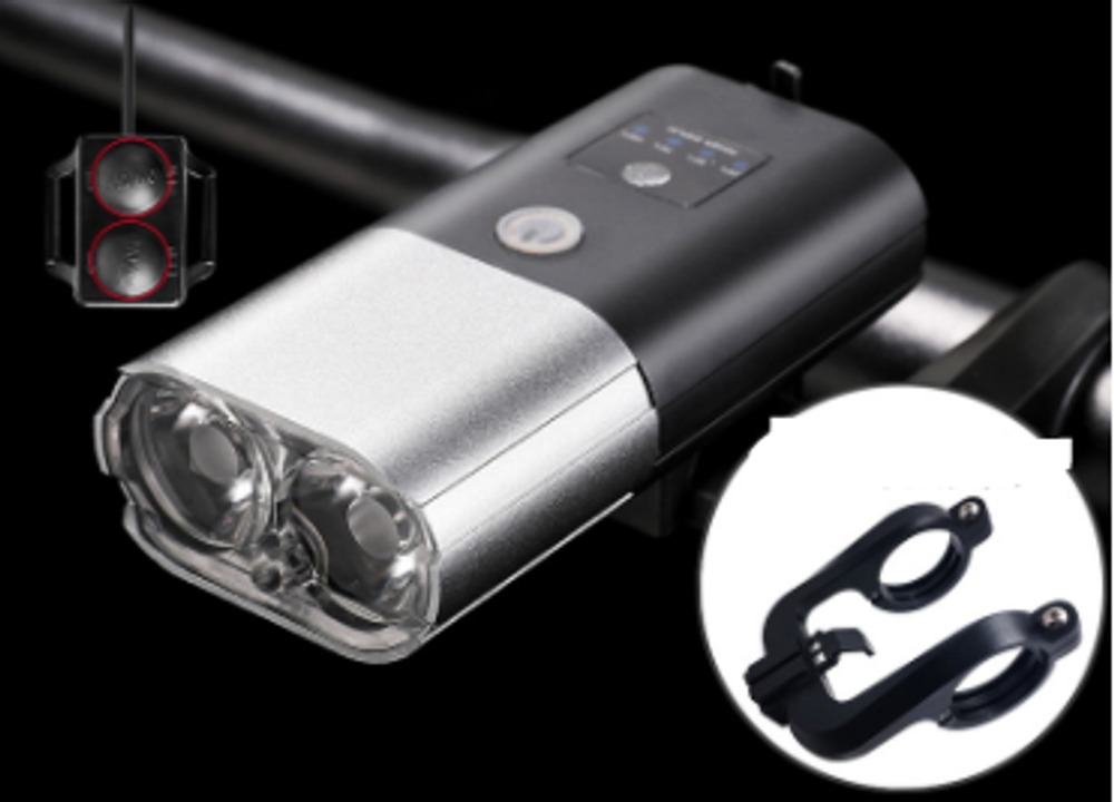 Фара BK-L1201 передняя с USB подзарядкой+звонок