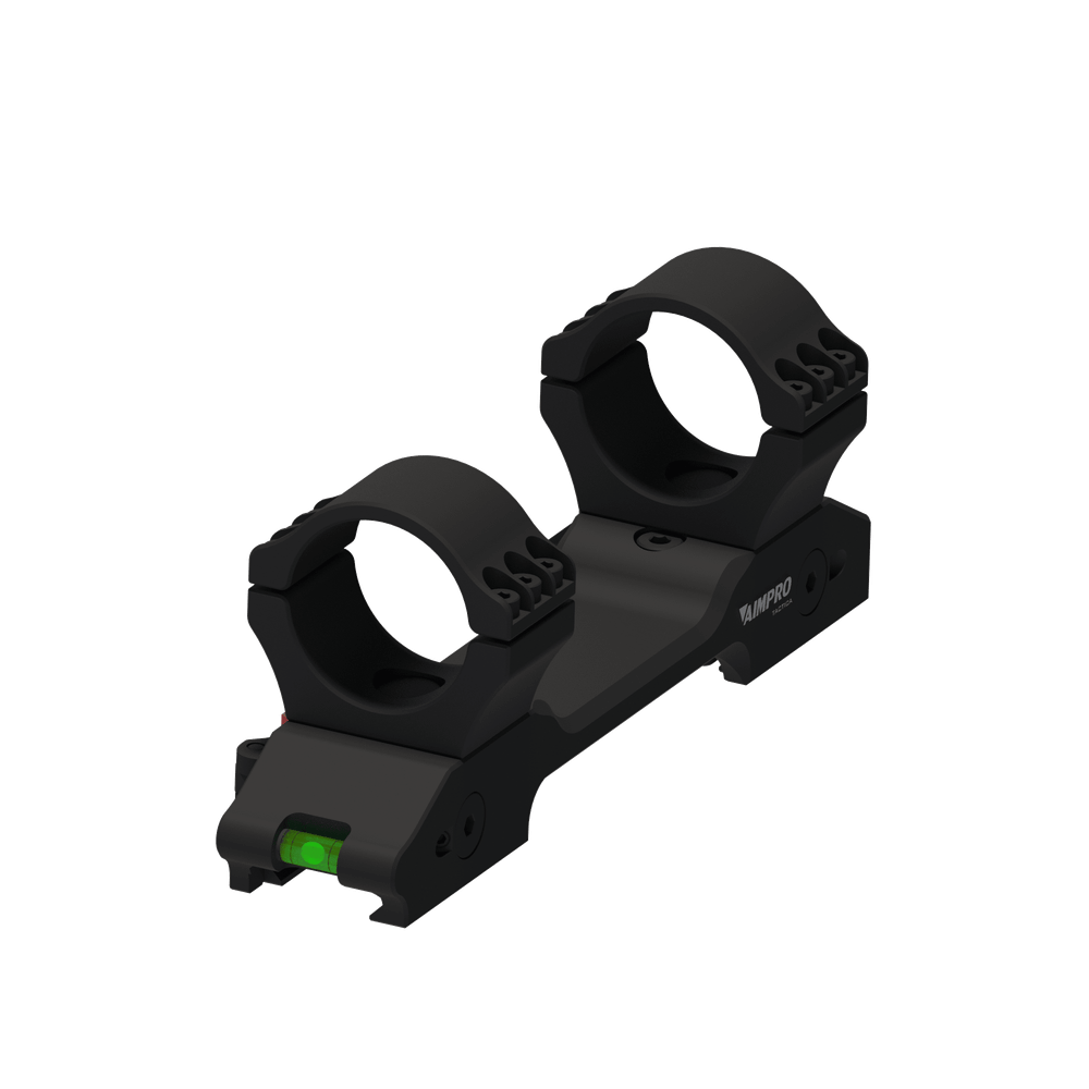 Быстросъёмный моноблочный кронштейн Aimpro на picatinny/weaver D30мм H36мм с уровнем