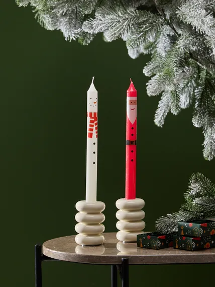 Набор из двух новогодних свечей Зимние Гости из коллекции new year essential, 25см