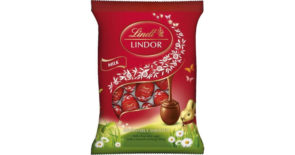Шоколад молочный Lindt Lindor milk mini eggs пасхальные яйца 90 г (Из Финляндии)
