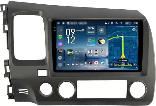 Магнитола для Honda Civic 8 4d 2005-2012 (левый руль) - Teyes CC4-PRO монитор 9.5" 2K QLED на Android 13, Быстрейшая, Snapdragon 778G, ИИ, CarPlay, DSP, 4G SIM-слот