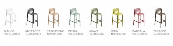 Стул пластиковый барный Doga Stool цвет антрацит