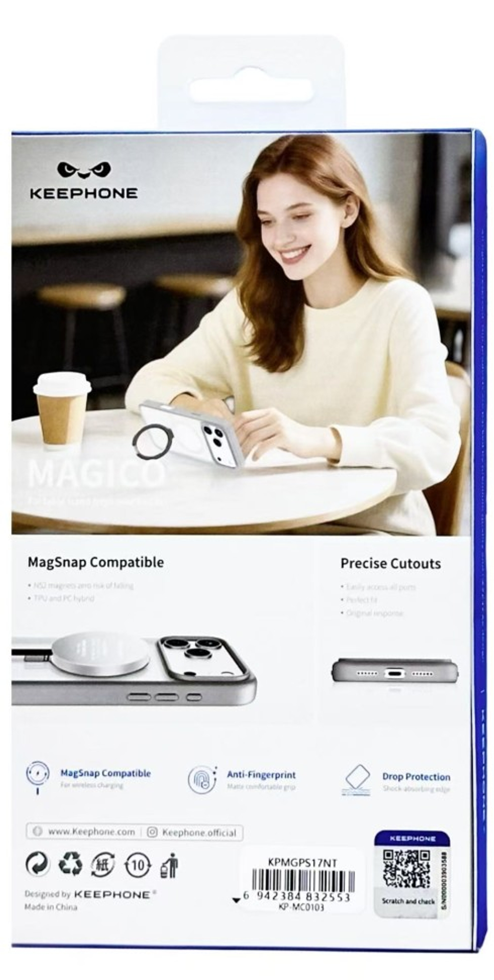 Накладка для i-Phone 17 Keephone Magico MagSnap серый