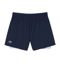 Женские Шорты теннисные Lacoste Ultra Dry Tennis - navy blue/phoenix blue