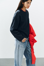 МЯГКАЯ ТОЛСТОВКА С КОНТРАСТНОЙ ПОЛОСКОЙ — ZARA