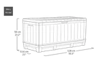 Keter Сундук Кенвуд (KENTWOOD STORAGE BOX) 350л, графит — фото 5