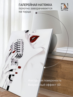 Картина Алый акцент модульная 50x70см 1шт.