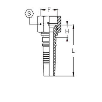 Фитинг DN 38 JIC (Г) 1.7/8 Interlock