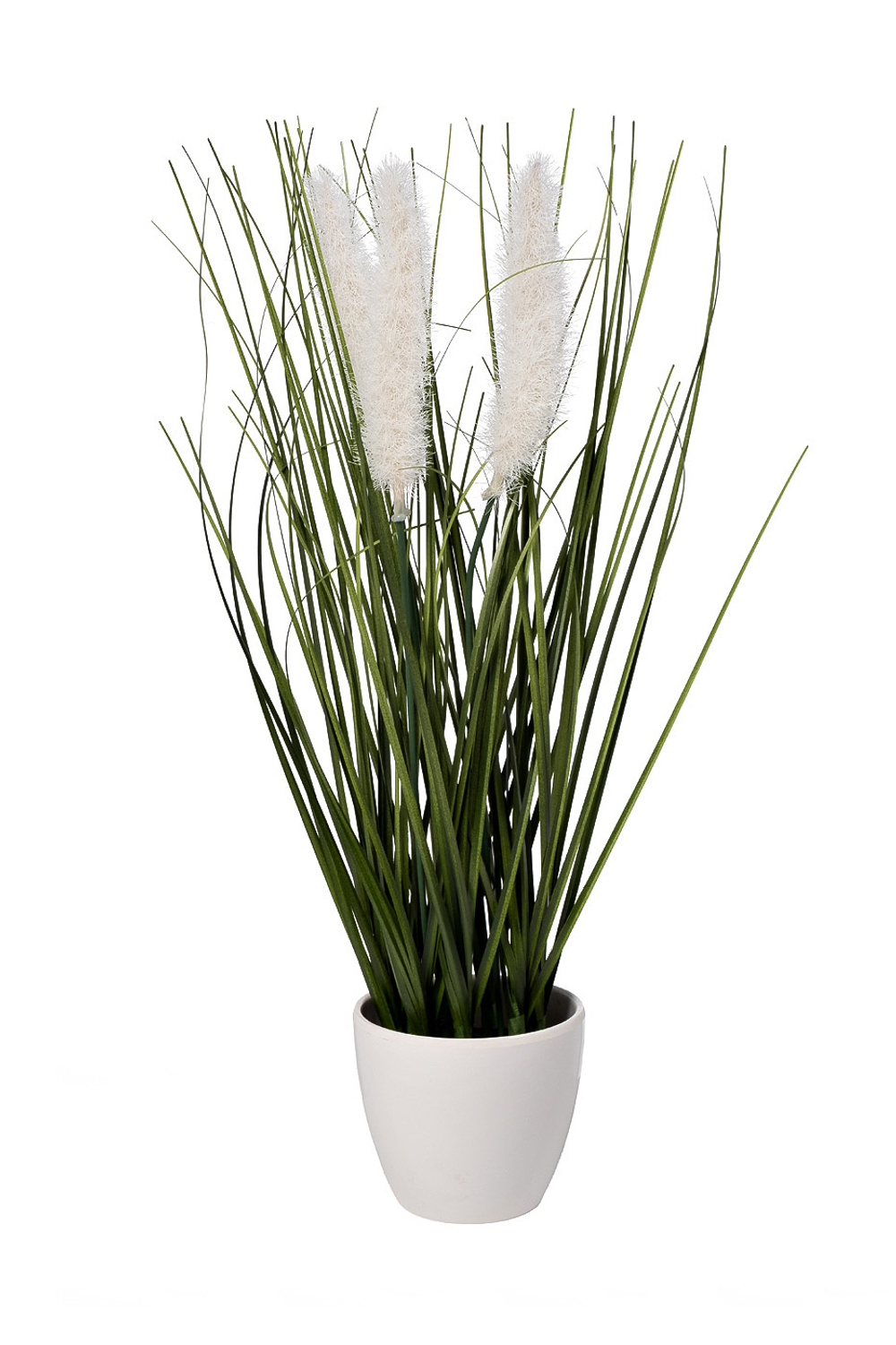 Тростник в горшке 38см Garda Decor белый